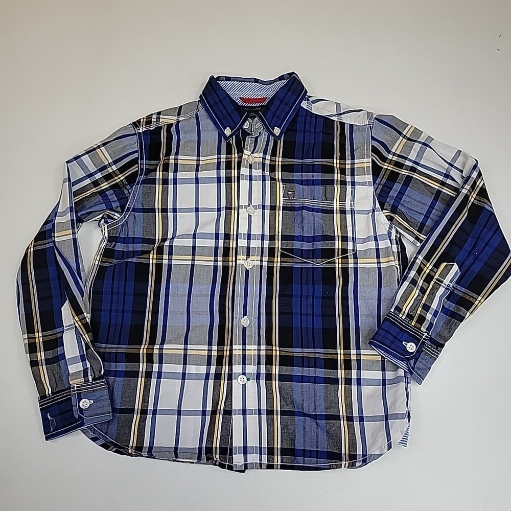 TOMMY‎ HILFIGER Boys Long Sleeve Cotton Button Down Shirt size S/P (8/10)